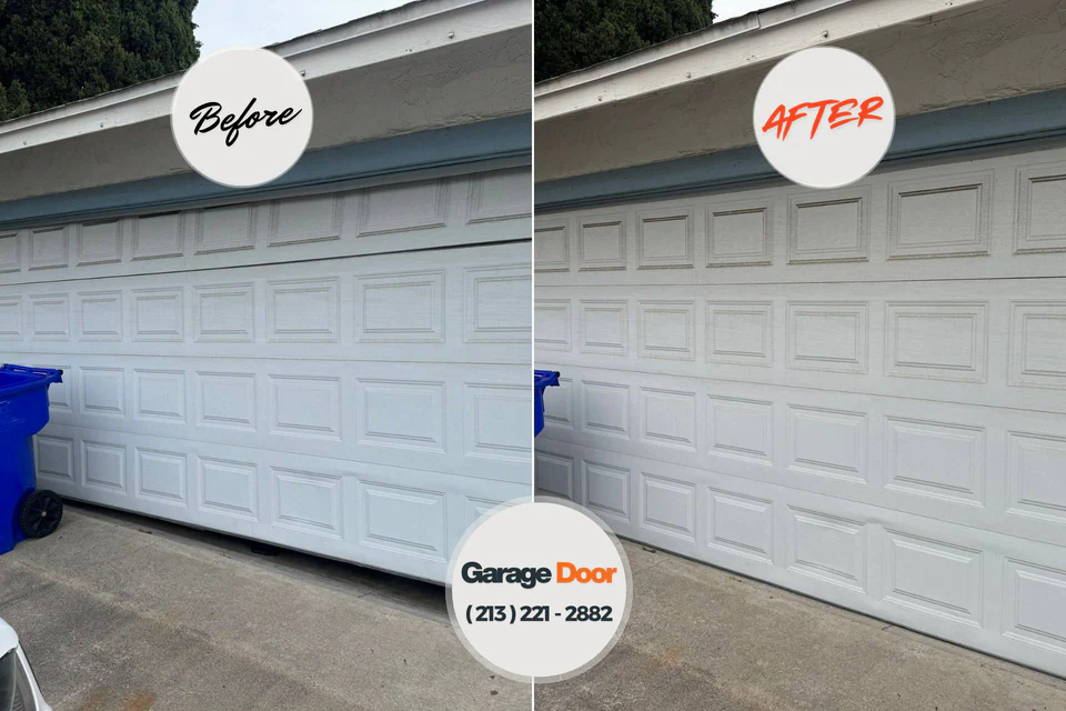Before and after: garage door repair Kutztown, PA